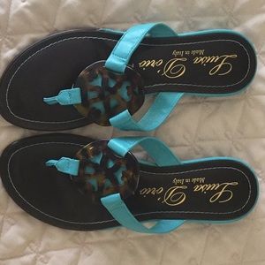 Luisa D’Orio Turquoise Sandal